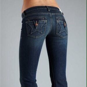 People’s Liberation Tanya bootcut low rise jeans with star pocket details ⭐️